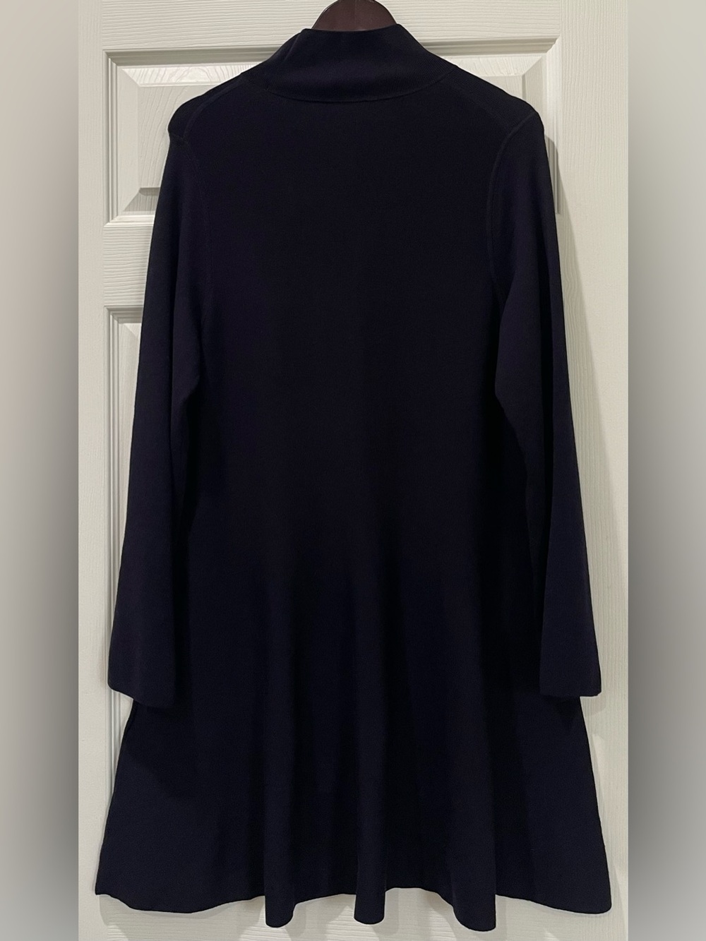 COS Navy Blue Turtleneck Long-Sleeve A-Line Dress Small - Picture 5 of 8